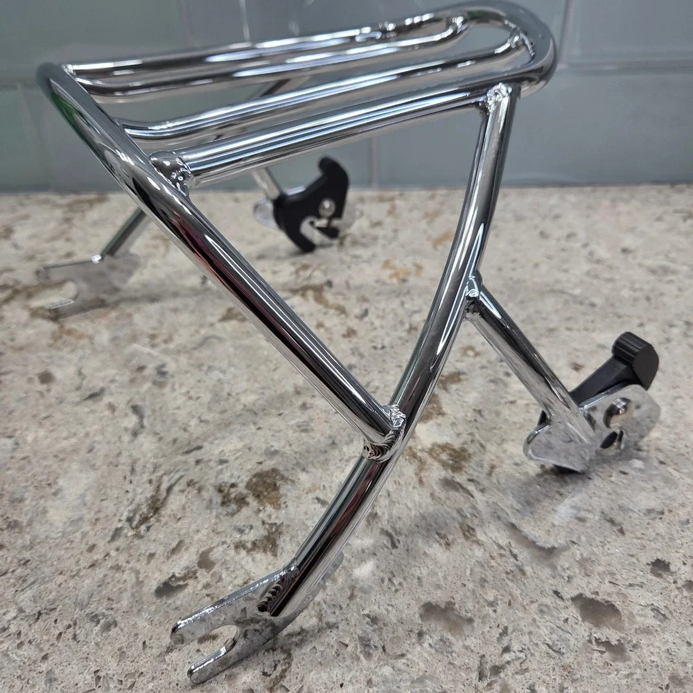 NEW Harley Davidson Sportster Chrome‎ Detachable Solo Luggage Rack Motorcycle